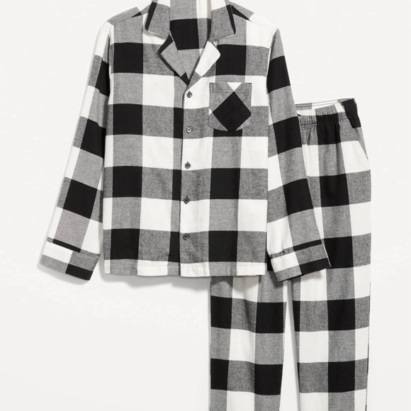 OLD NAVY Flannel Pajama Set Color: Black Buffalo SIZE Large - Picture 2 of 5